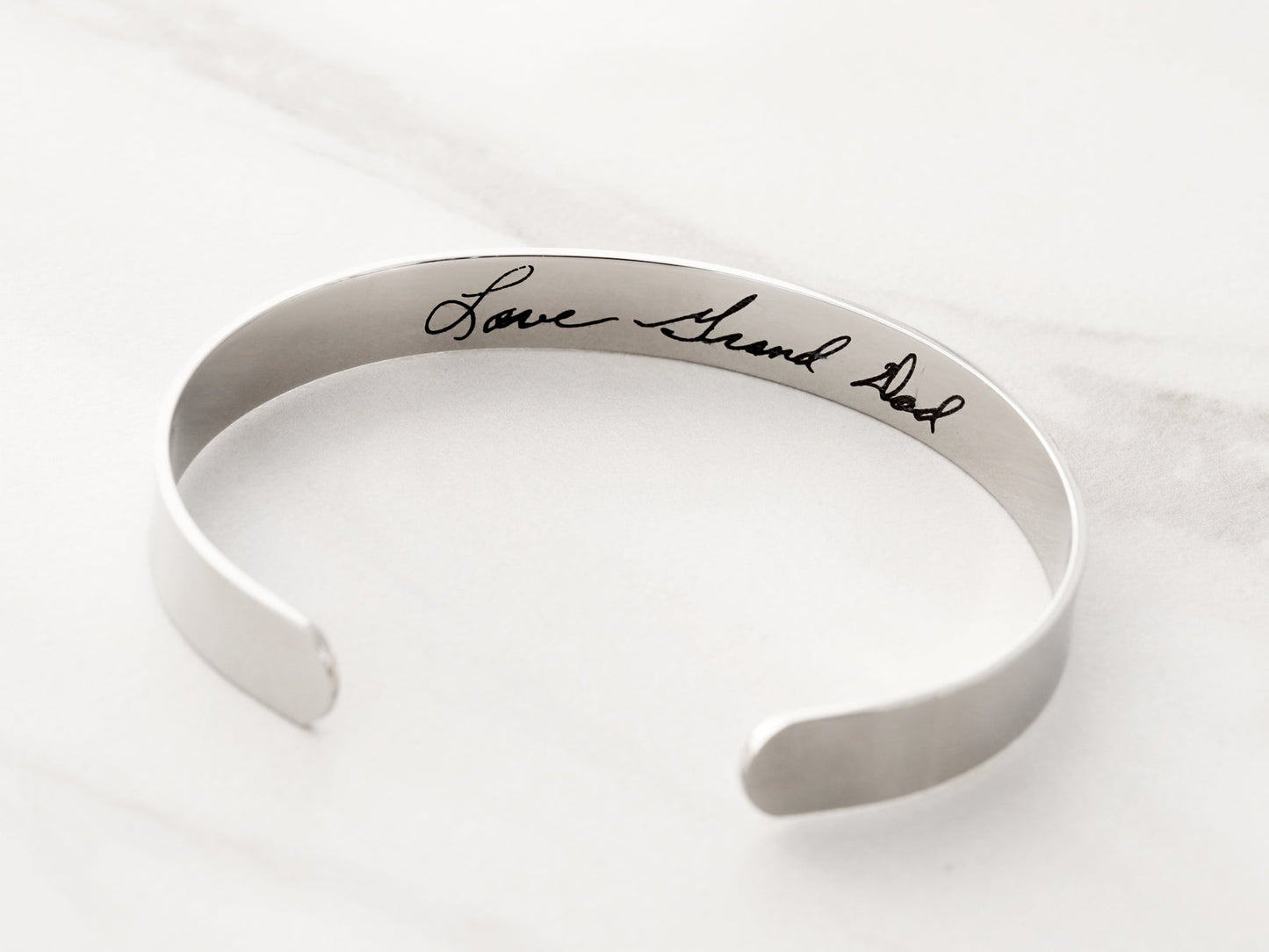 Men's Handwriting Cuff Bracelet