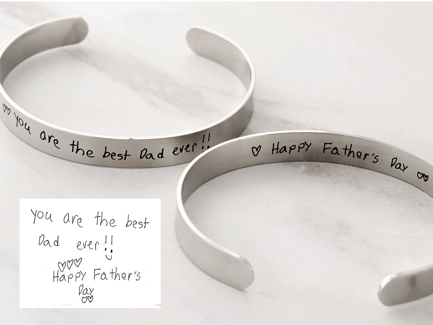 Men's Handwriting Cuff Bracelet