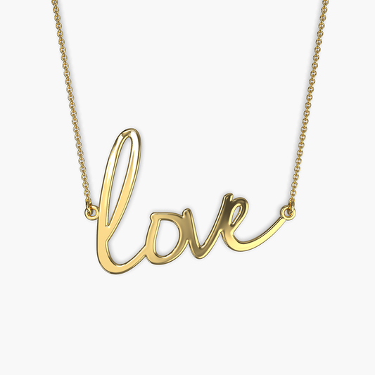 Love Script Necklace