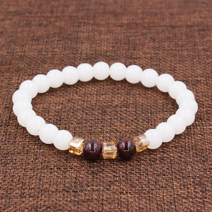 White Chalcedony Positivity Bracelet - Positivity & Harmony