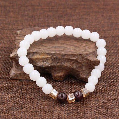 White Chalcedony Positivity Bracelet - Positivity & Harmony