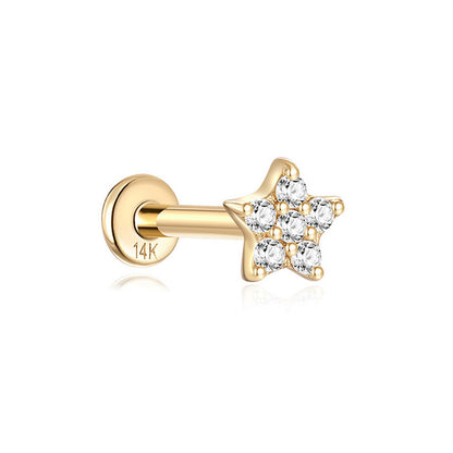 14K Gold Earrings Stud Series