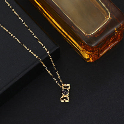 Cute Bone Photo Necklace