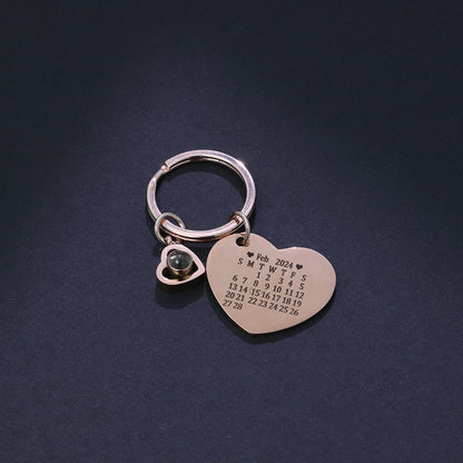 Customized Calendar Photo Keychain