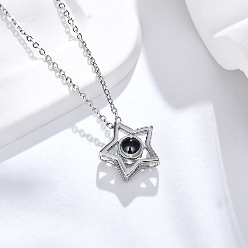 Custom Star Photo Necklace