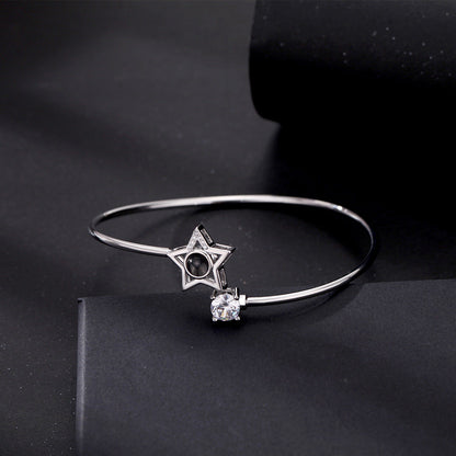 Personalized Star Photo Bangle Bracelet