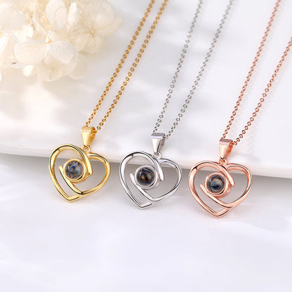 Eternal Heart Necklace with Hidden Photo