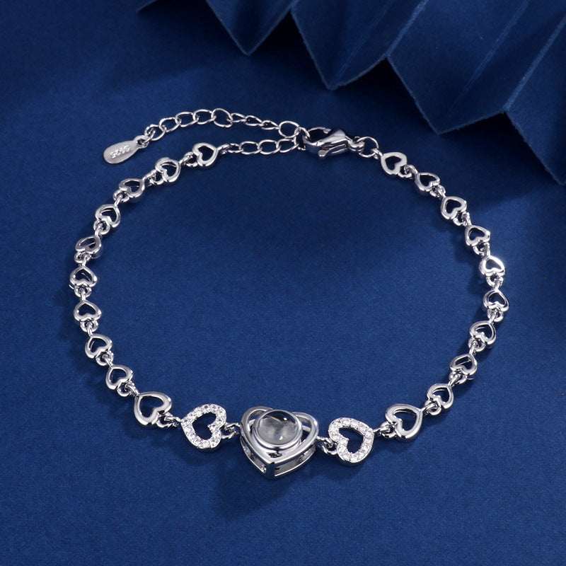 Heart Bracelet With Hidden Photo