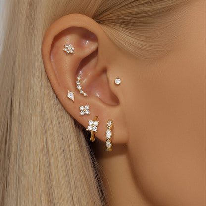 14K Gold Earrings Stud Series