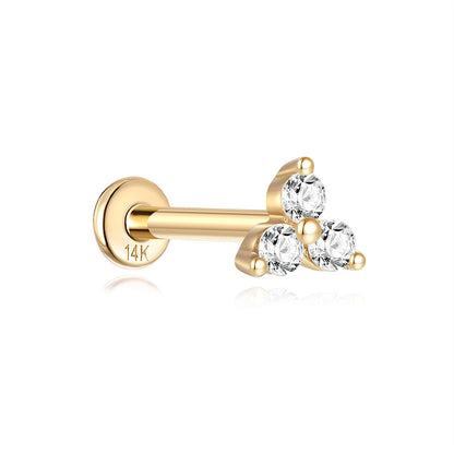 14K Gold Earrings Stud Series