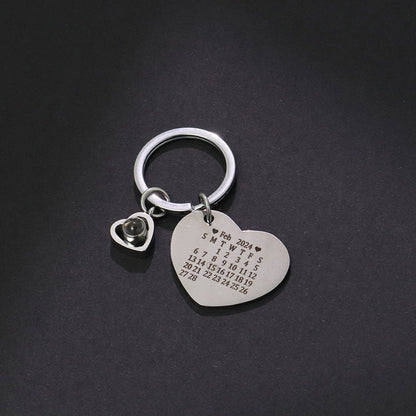 Customized Calendar Photo Keychain