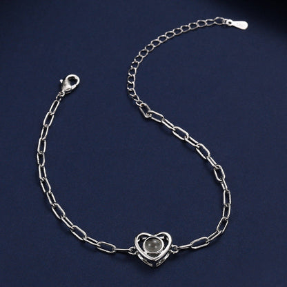 Heart Bracelet With Hidden Photo