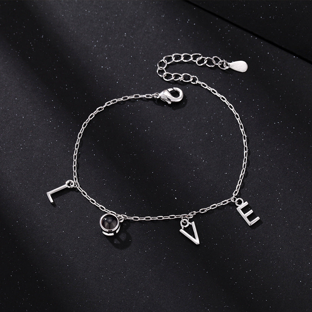 Custom LOVE Bracelet with Hidden Photo