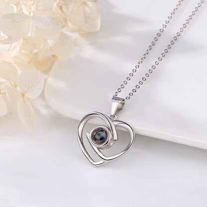 Eternal Heart Necklace with Hidden Photo