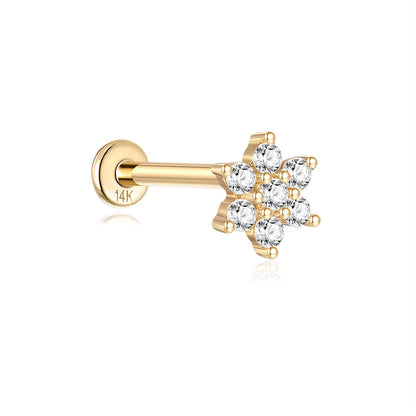 14K Gold Earrings Stud Series