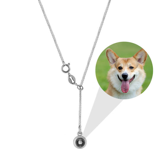 Adjustable Chain Necklace with Hidden Photo