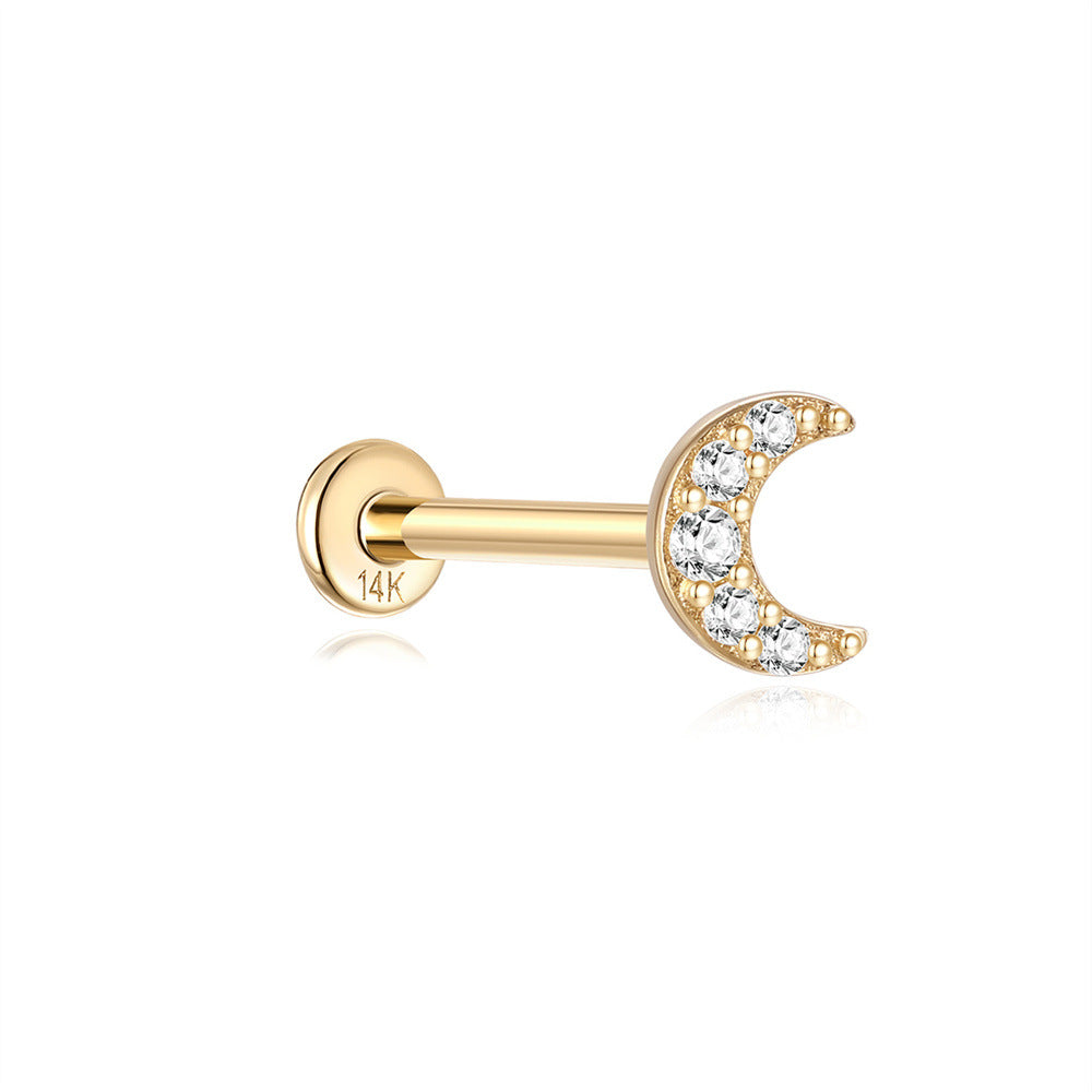 14K Gold Earrings Stud Series