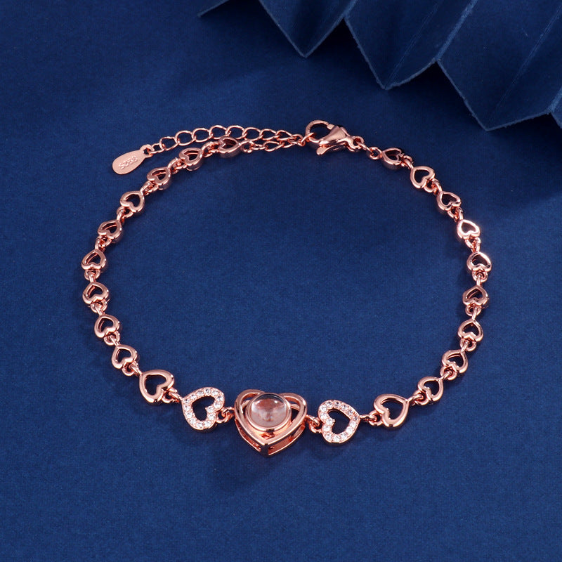 Heart Bracelet With Hidden Photo