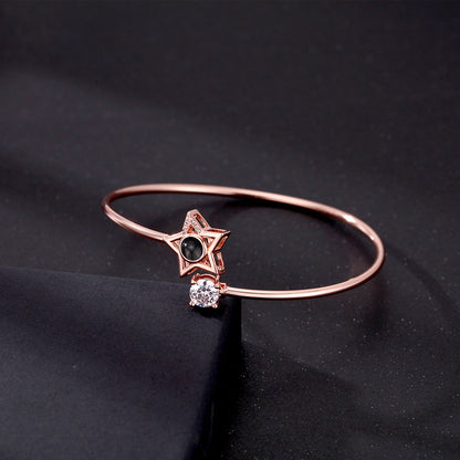 Personalized Star Photo Bangle Bracelet