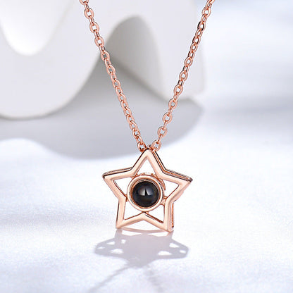 Custom Star Photo Necklace