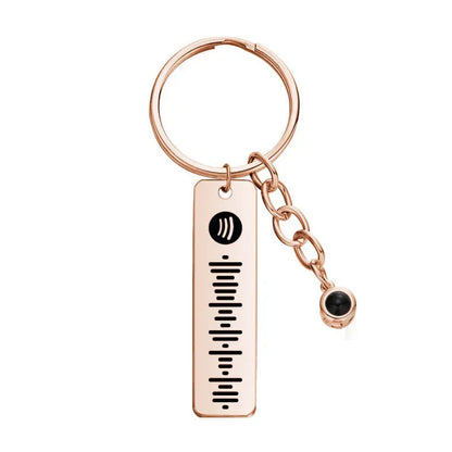 Personalized Spotify Code Photo Keychain