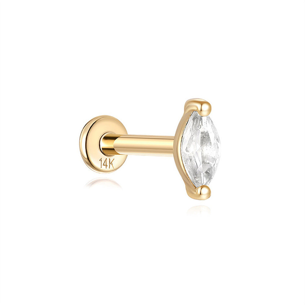 14K Gold Earrings Stud Series