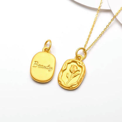 Tulip Dog Tag Necklace