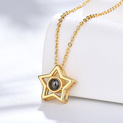 Custom Star Photo Necklace