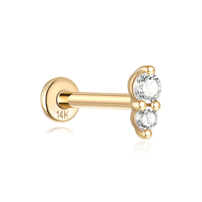 14K Gold Earrings Stud Series