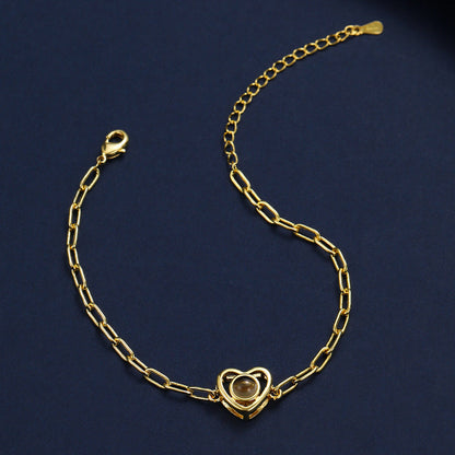 Heart Bracelet With Hidden Photo