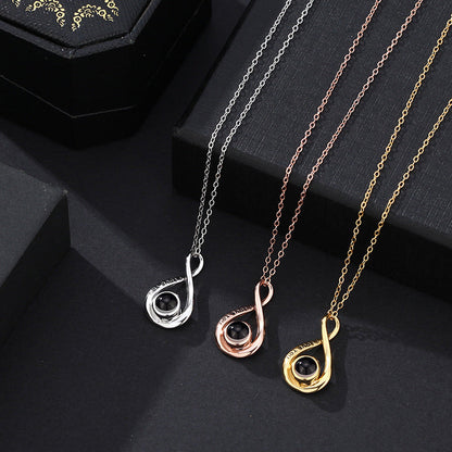 Infinite Love Necklace With Photo Inside