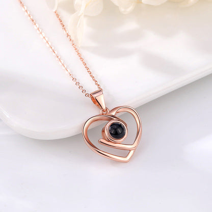 Eternal Heart Necklace with Hidden Photo