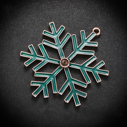 Personalized Glow-in-the-Dark Snowflake Christmas Ornament