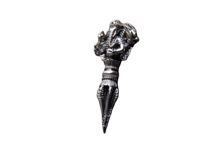 S925 Sterling Silver Personalized Necklace Pendant Elephant Trunk God of Wealth Vajra Pestle Pendant