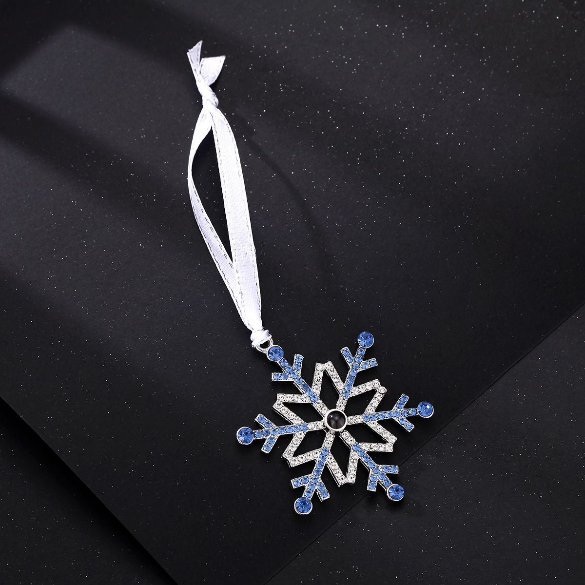 Personalized Christmas Snowflake Photo Ornament