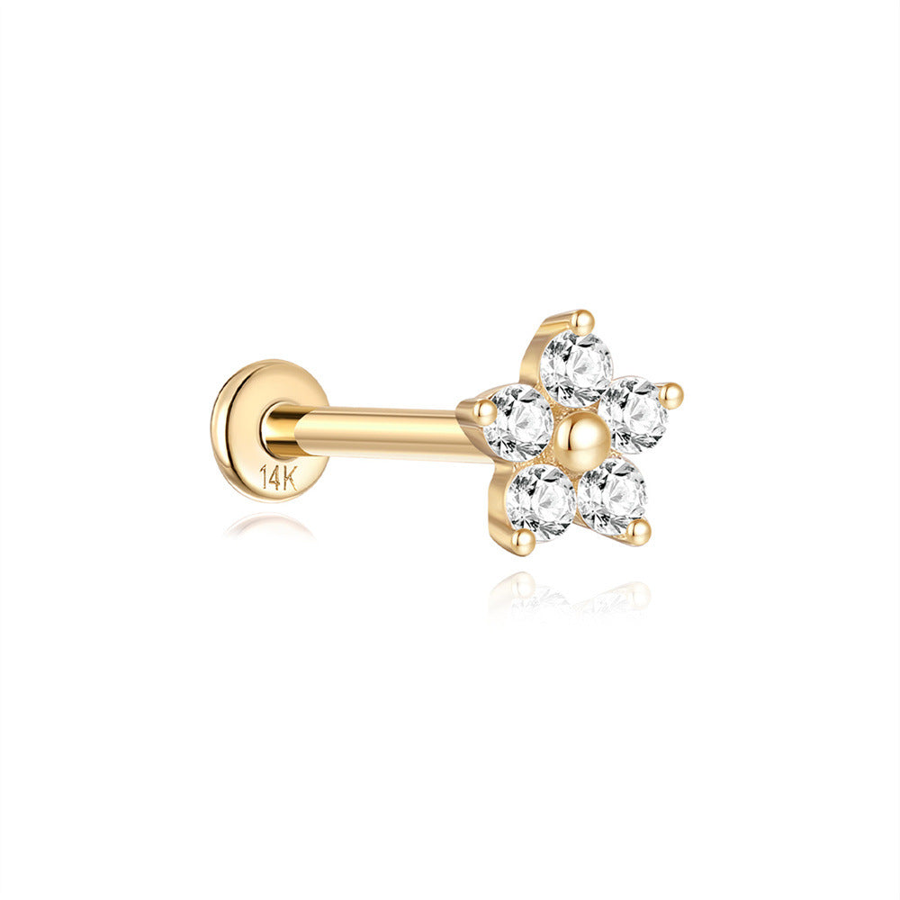 14K Gold Earrings Stud Series