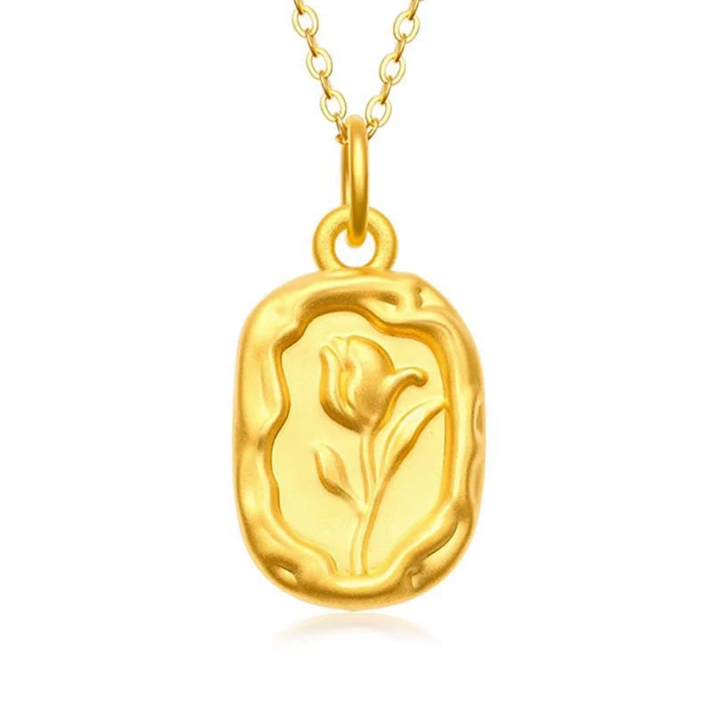 Tulip Dog Tag Necklace