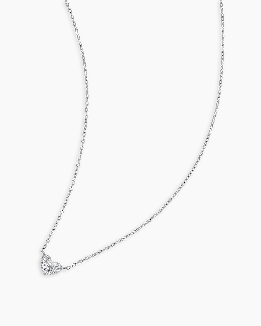 Diamond Pavé Mini Heart Necklace