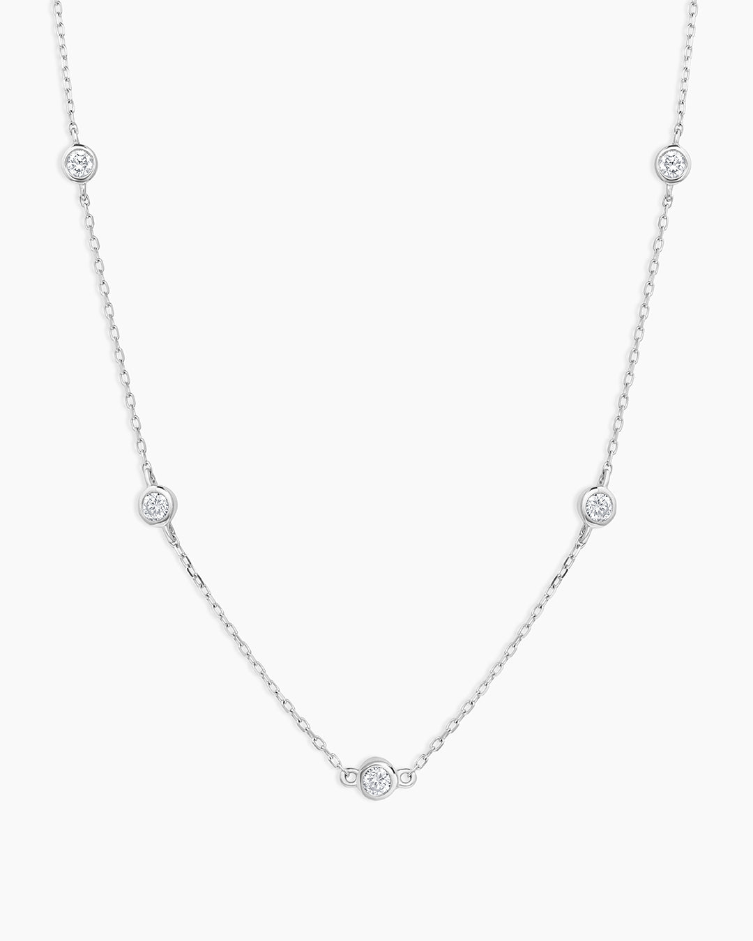 Classic Five Diamond Necklace