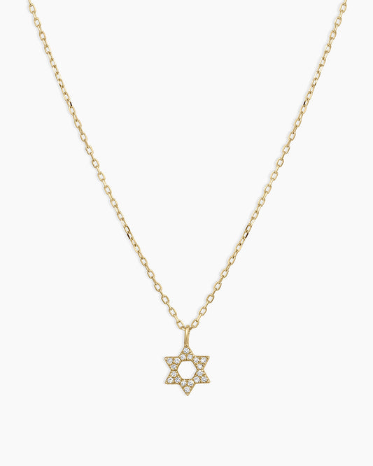 Diamond Star of David Necklace