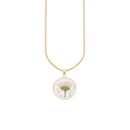 Pressed Birth Flower Necklace