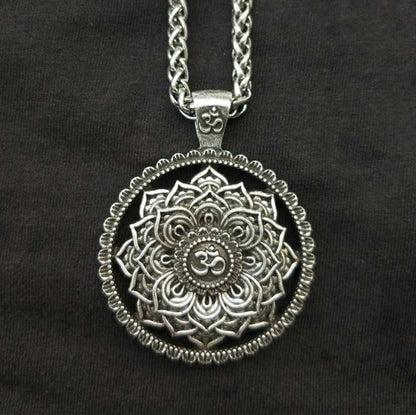 Om Lotus Mandala Necklace - Balance & Wisdom