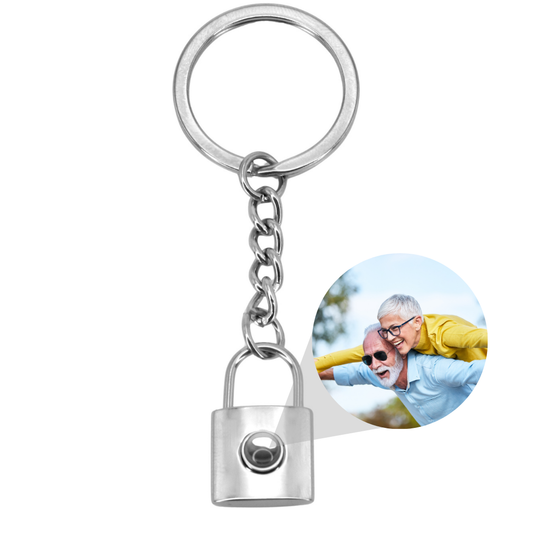 Padlock Projection Keychain