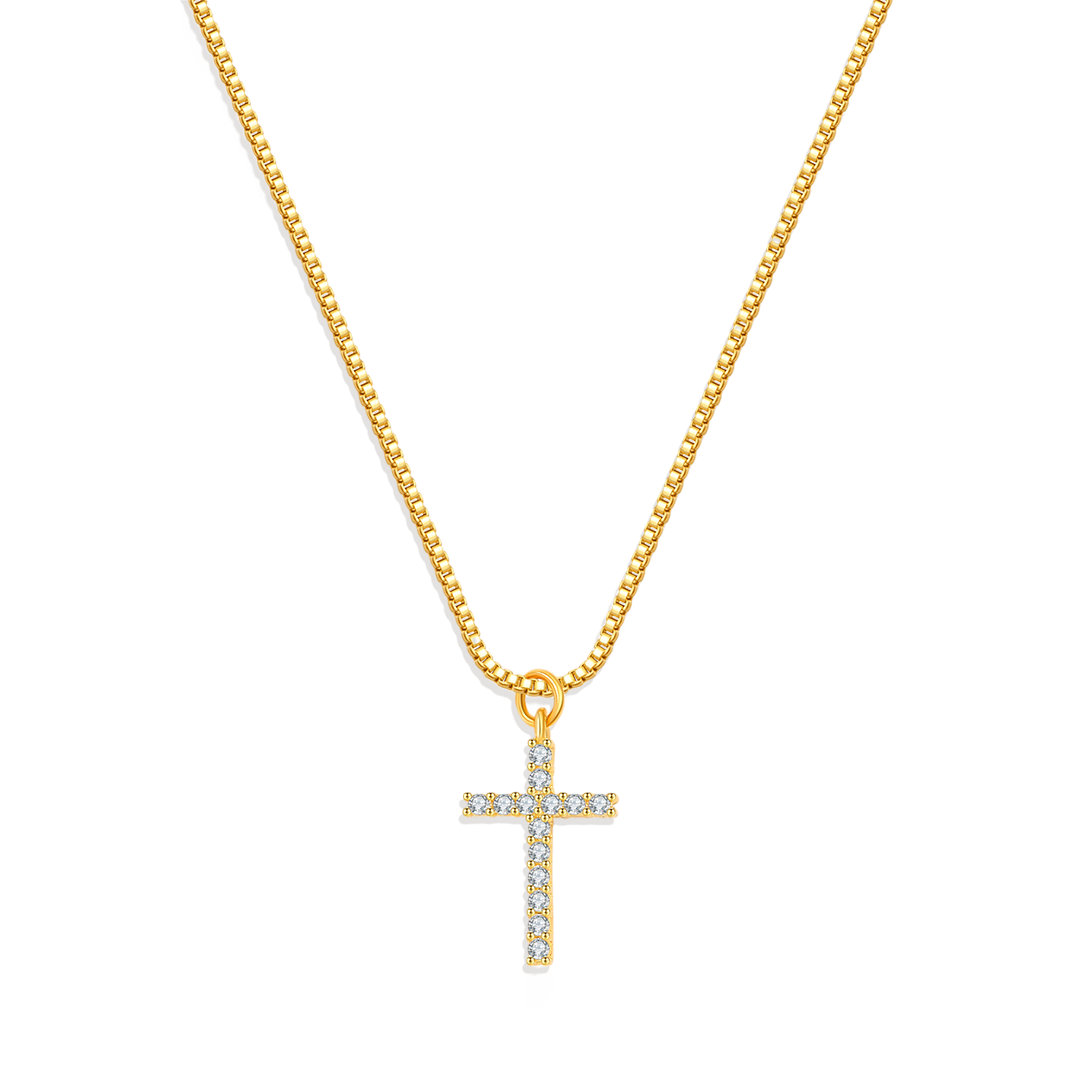 Pave Cross Necklace