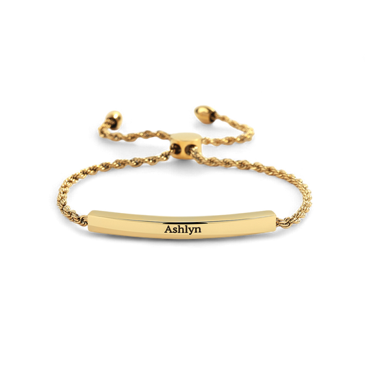 Personalized Bar Chain Bracelet