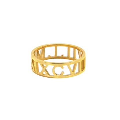 Personalized Roman Numeral Ring