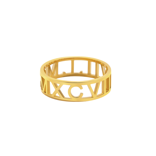 Personalized Roman Numeral Ring