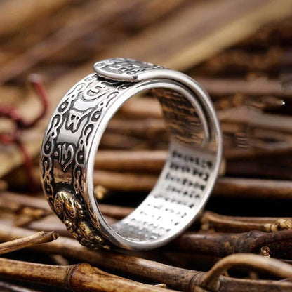 Feng Shui Pixiu Mantra Ring - Wealth & Protection