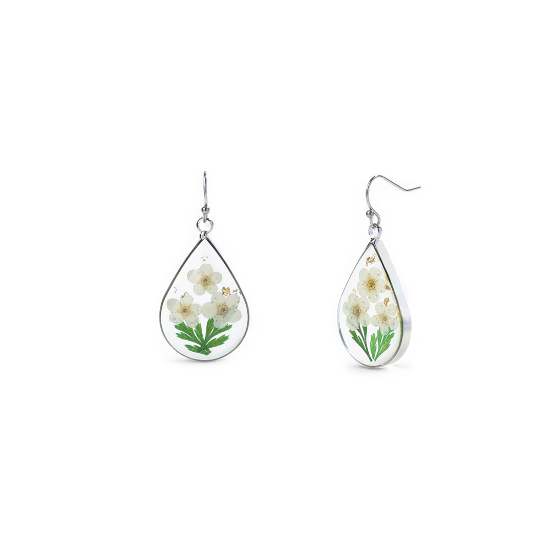 Pressed Birth Flower Earrings