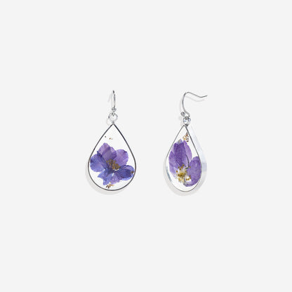 Pressed Birth Flower Earrings